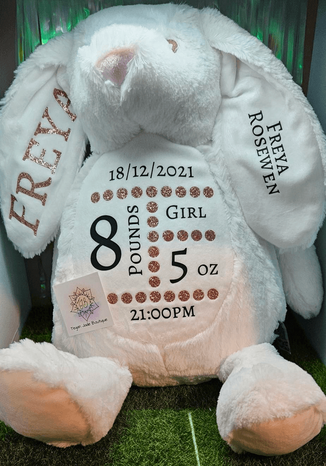 Personalised Baby Stat Plushie