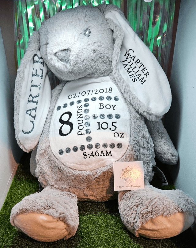 Personalised Baby Stat Plushie